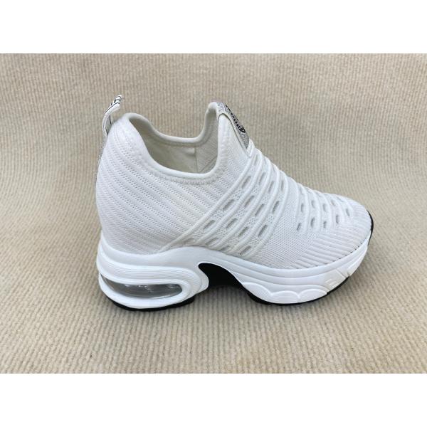 Mesh Upper Womens White Platform Loafers PU Outsole Flatform Loafers