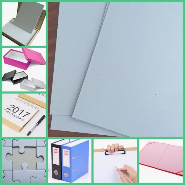 Strong Stiffness Double Sides Grey Paper Roll , 0.8mm - 2.0mm Grey Chipboard Sheets