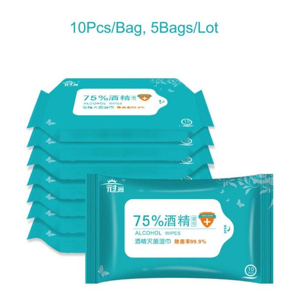Portable Alcohol Wet Wipes Quick Hand Sanitizer For Cleaning
