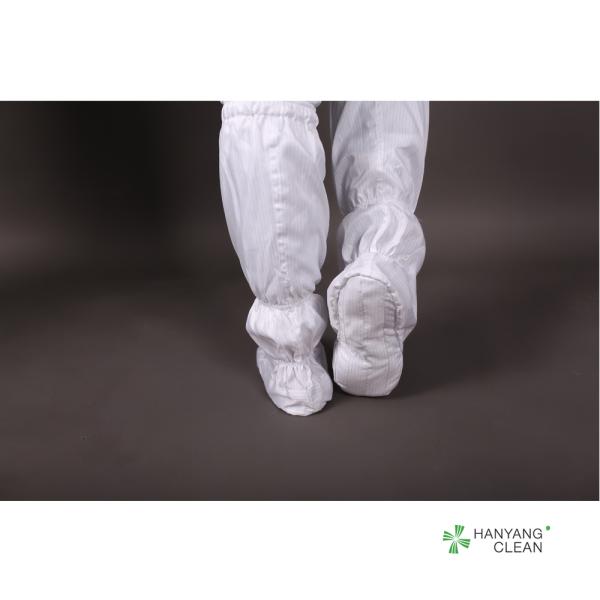 New Arrives Cleanroom Soft Sole Static Dissipative White With Stripe Antistatic ESD Knee Sock Boots