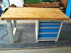 Quality Tool Workshop Stainless Steel Work Bench With Butcher Block Hardwood Bench Top wholesale