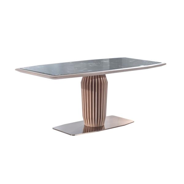 Oak wood frame structure in PU painting with Leather upholstered cushion Dining chairs made from China furniture factory