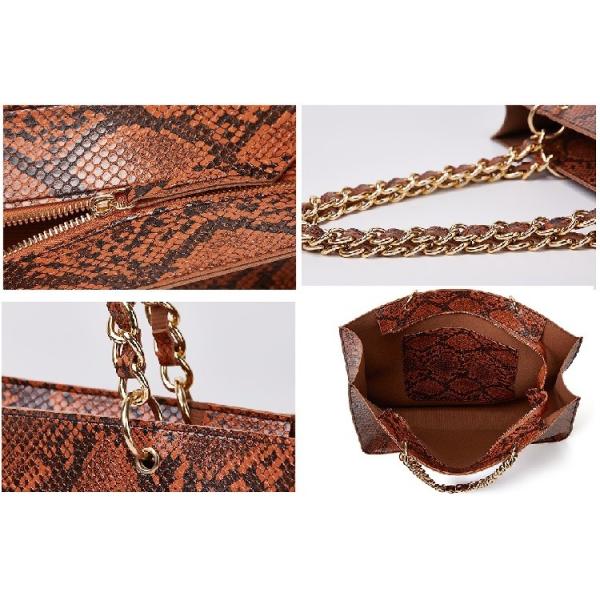 Extra Large Brown Serpentine Faux Crossbody Leather Tote Handbags