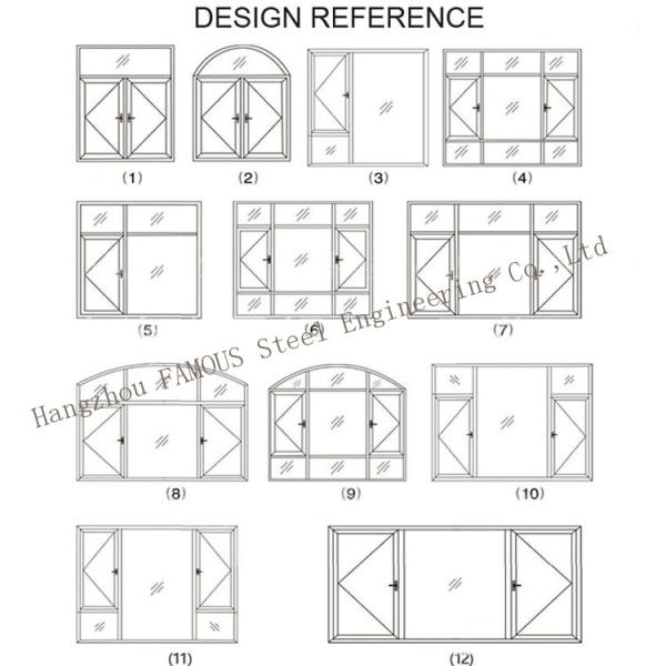 Modern Minimalist 70 series Aluminum Storm Windows , 5mm 9A 5mm Tilt And Turn Windows