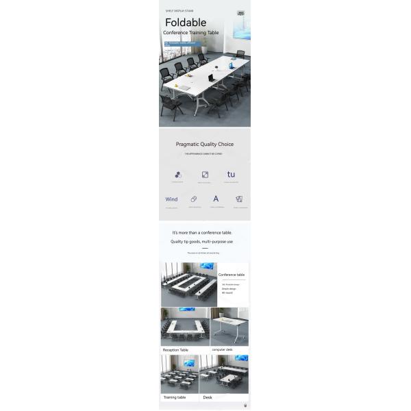 Commercial Furniture Extendable Splicing Conference Table for Mobile Long Office Desk