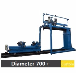 Touch Screen Robotic Seam Welder Machine 2500mm Longitudinal Seam welder 98.43 Inch