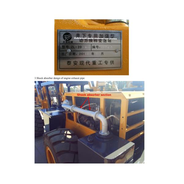 Underground wheel loader XD926 rated load 2.0ton with 1cbm bucket capacity