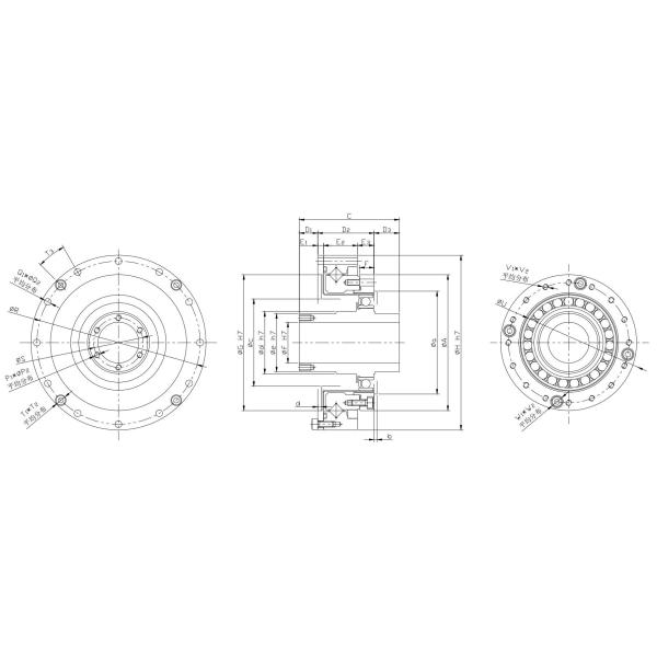 Harmonic Drive Strain Wave Gearbox For Industry Robot Arm