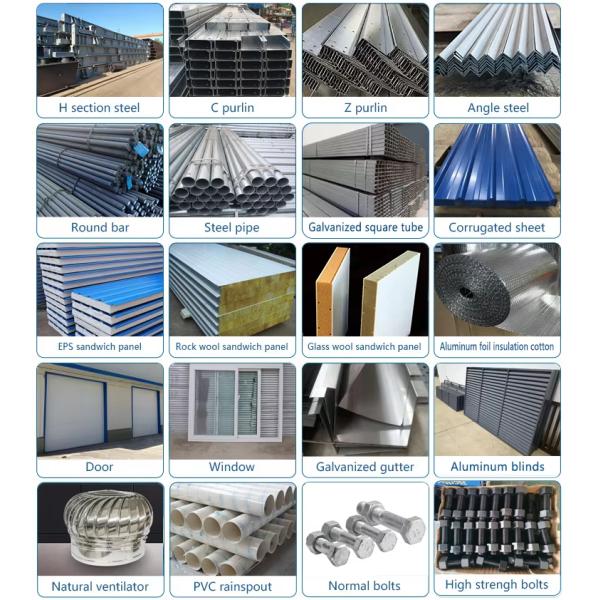 Custom Design Steel Prefabricated Petrol Filling Station Steel Warehouse Structure Building For Sale