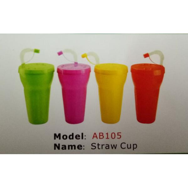 FBAB1031 for wholesales PS/PP plastic eco-friendly BPA free cup with straw