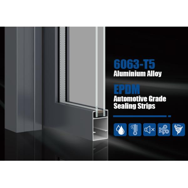 Villa Or House Heavy Duty Glazed Aluminum Casement Door Water Tightness