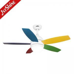 Quality OEM 5 Colorful MDF Blades Modern Ceiling Fan With Light AC Motor wholesale