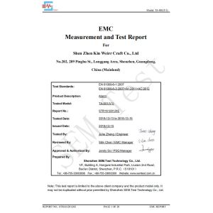 Shenzhen Kin Weirr Electronic Co., Ltd Certifications