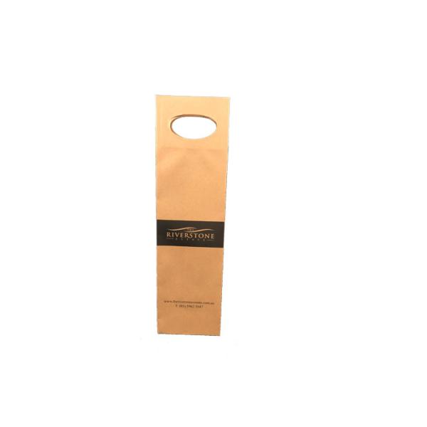 Sustainable Natural Custom Printed Wine Boxes With Window Die Cut Handle