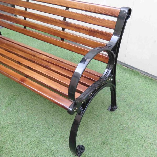Haoyida wood outdoor bench cast iron garden bench feet