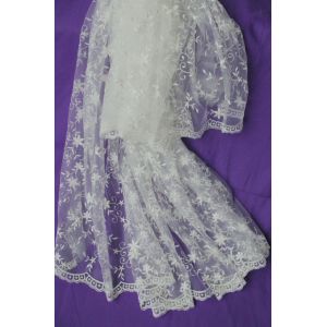 Quality hot sale fashion embroidery lace fabric for wedding dress wholesale