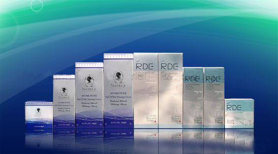 OEM Offset Printing Lamination Cellophane Paperboard Empty Cosmetic Packaging