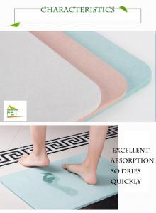 Quality diatomaceous earth bath mat highly absorbent anti-slip diatomite mat eco-friendly durable wholesale