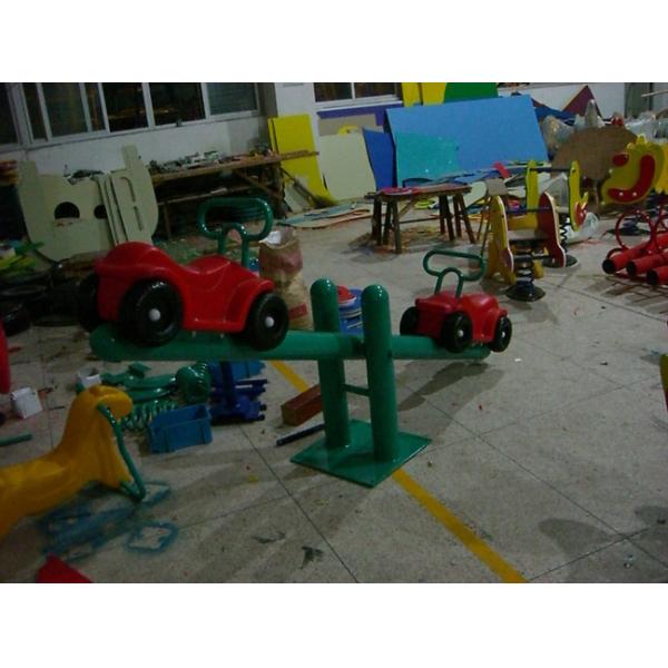 Yellow Color Fashion Design Seesaw Play Equipment , Seesaw Garden Toys