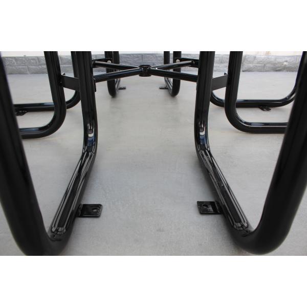 Metal Outdoor Picnic Tables Bench Set Square Shape For Park