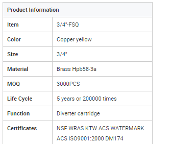 3/4" Smart Mixing Valve Brass Hpb58-3a Mixer Shower Cartridge