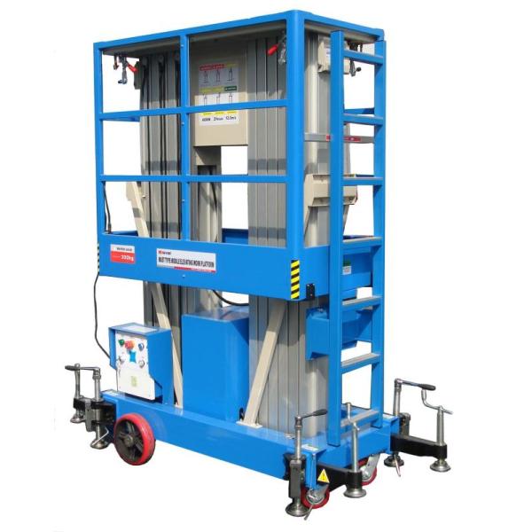 12 M Aluminum Alloy Double Mast Man lift Aerial Work Platform aerial platform lift