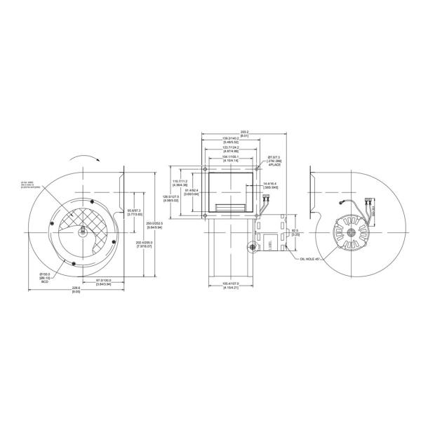 120W 115V Pellet Stove Convection Blower Fan Air Exhaust Fan Motor Bathroom