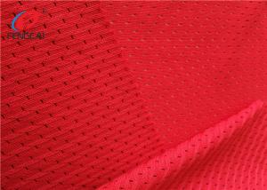 China Red Colour 100% Polyester Sports Mesh Fabric Lining Fabric For Clothing on sale