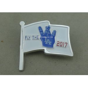 Quality Personalised Custom Soft Enamel Pin , LA Butterfly Clutch Pin Badges wholesale