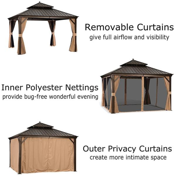 Outdoor Hardtop Gazebo Gazebo Canopy Outdoor Aluminum Gazebo