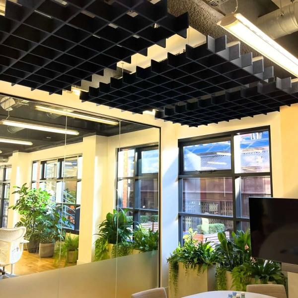 Modern Design PET Ceiling Acoustic Panel Fire Retardant For Studio NRC 0.9