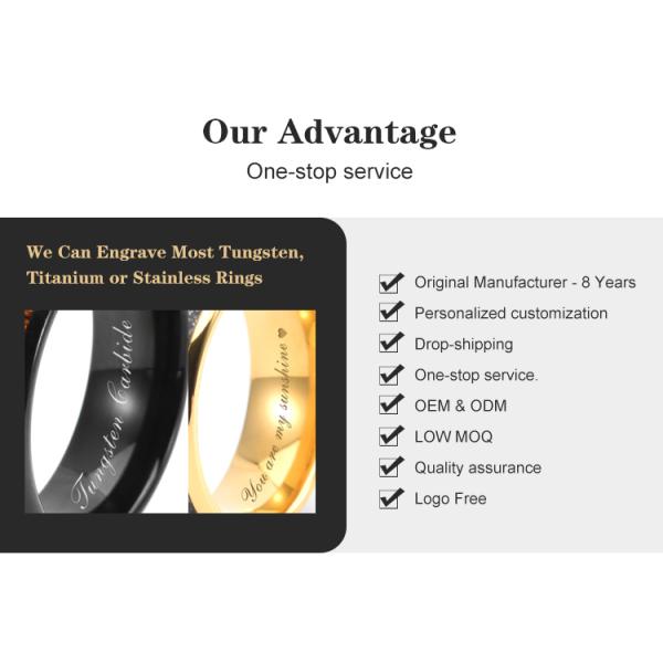 Men Women Damascus Steel Rings for Wedding Engagement Anniversary Gift