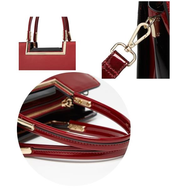 PU White Patent Leather Purse