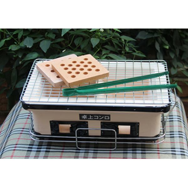 Tabletop Ceramic BBQ Grill with Stainless Steel Base for Garden&Backyard Used