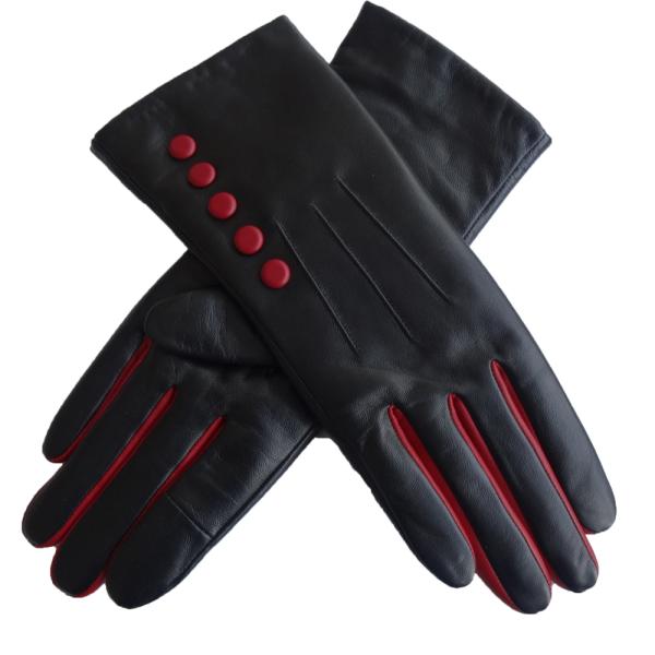 Genuine Women'S Winter Driving Gloves , Leather Ladies Dress Gloves With 5 Buttons