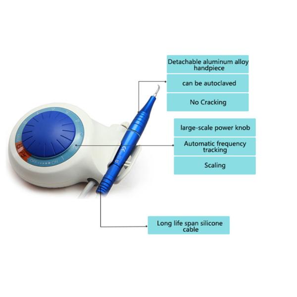 H3 Alloy Dental Ultrasonic Scaler Tool Detachable Autoclavable Handpiece And 6pcs Tips