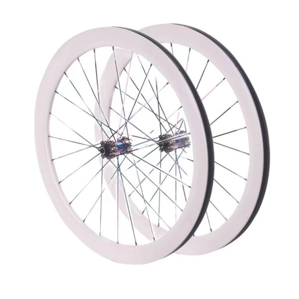 Colorful Spoke Road Bike Wheelset 700C Carbon Fiber 50mm Center Lock BXM Disc Brake System with and Performance