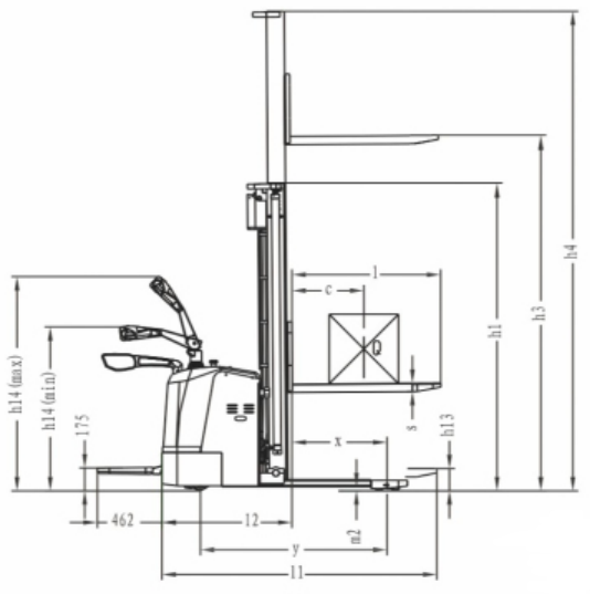 Straddle Pallet Electric Stacker Truck High Performance 6.5m Lift Height