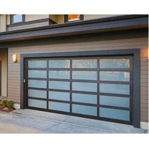 Industrial Logistic Area Loading Port 40mm Glass Garage Aluminum Sectional Door