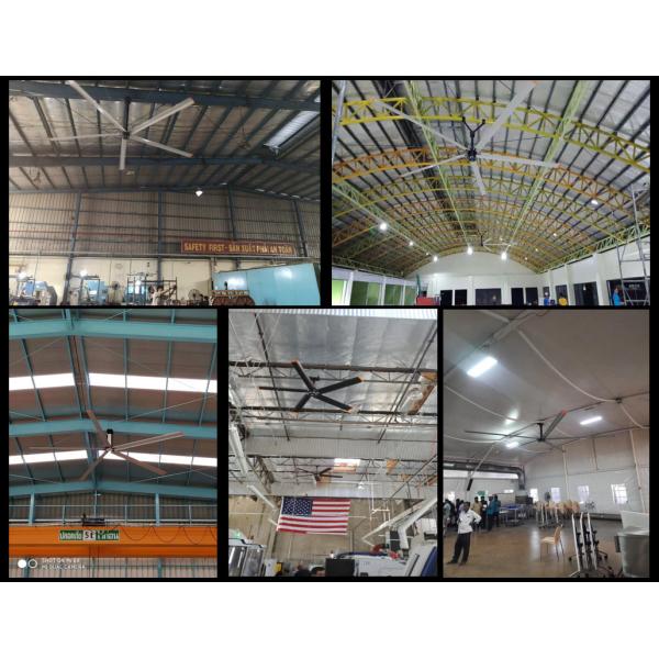 7.3m Low Noise High Volume Industrial Ceiling Fans Big Air Industrial Fan
