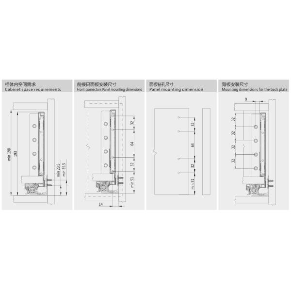 Double Walled Inner Tandembox Drawer Systems With Silent Soft Close Function