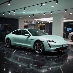 OEM / ODM Mint Green Car Wrap Customized Glossy Calendered Vinyl