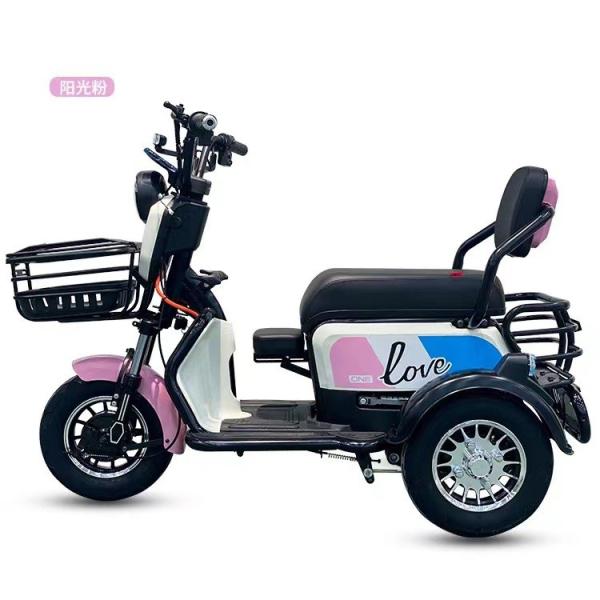 THE NEW SMALL ELECTRIC TRICYCLE BRINGS ITS OWN BABY TO THE HOME TO PICK UP CHILDREN LEISURE ELECTRIC TRICYCLE