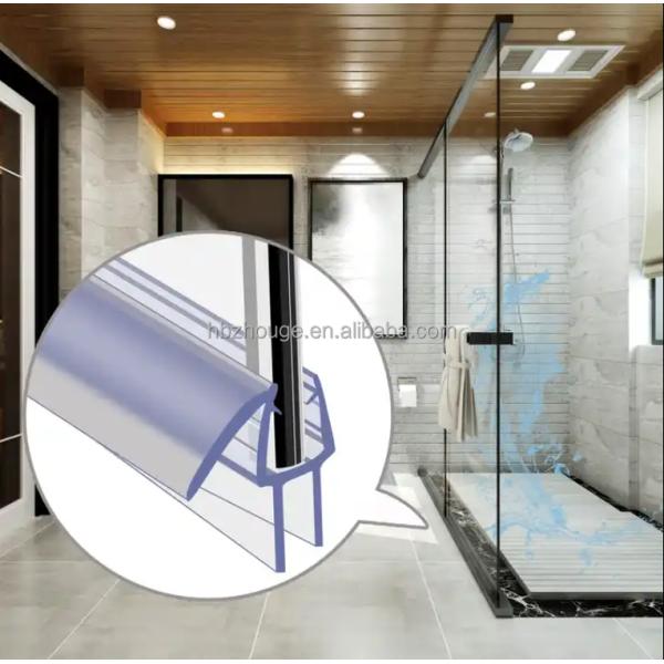 2-5 Magnetic PVC Seal Strip for Frameless Glass Shower Door Custom Bathroom Accessories