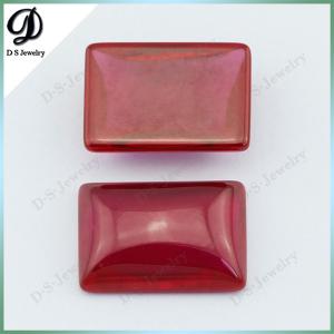 2015 hot sale Factory Price of Baguette flat cabochon ruby Beads