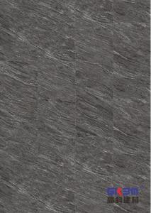 Quality Black Quartz Stone SPC Composite Flooring 5mm 4mm GKBM Greenpy MJ-S6014 wholesale