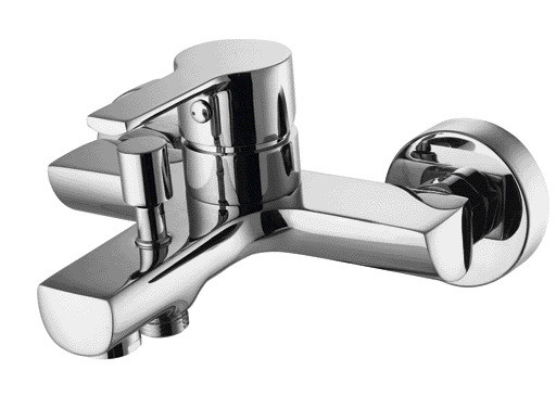 Chrome-plated Single-lever Bath Mixer Tap without hand shower and without shower support