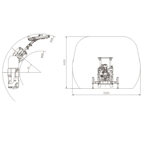 Deutz D914L04 Engine Hydraulic Wheel Jumbo Drilling Machine 58KW DW1-24