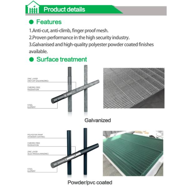 358 Prison Mesh fence Customize anti cut CE certification Sustainable fencing 358 security anti climb fence