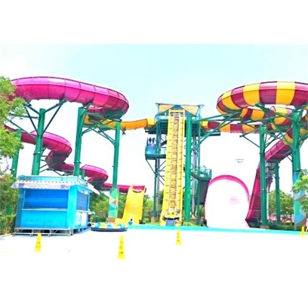Fiberglass FRP Boomerang Indoor Water Park Slide For Children Adults